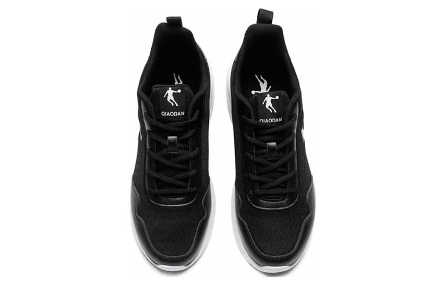 QIAODAN Versatile Slip Resistant, Abrasion Resistant, Breathable, Lightweight Low top Running Shoes Men’s Black White