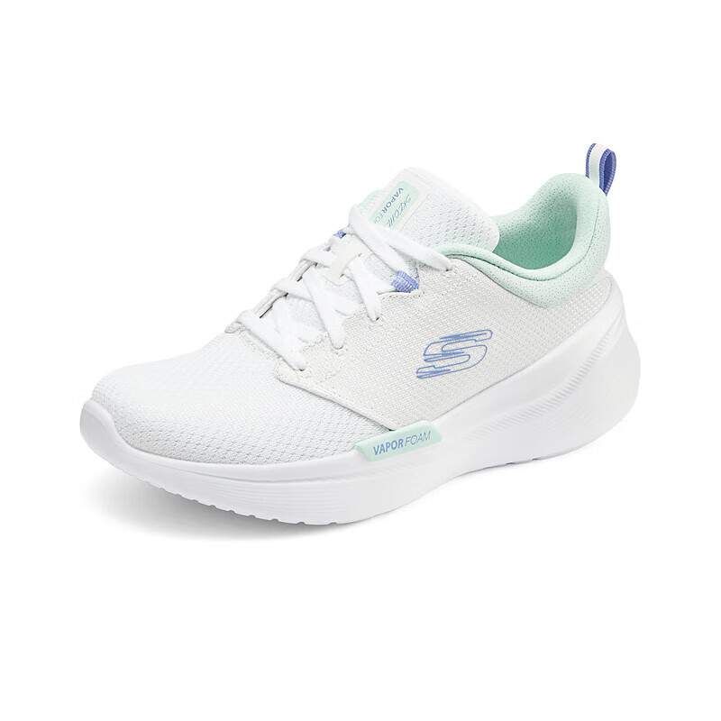 Skechers Vapor Foam Fabric Breathable Low top Running Shoes Women’s White Blue