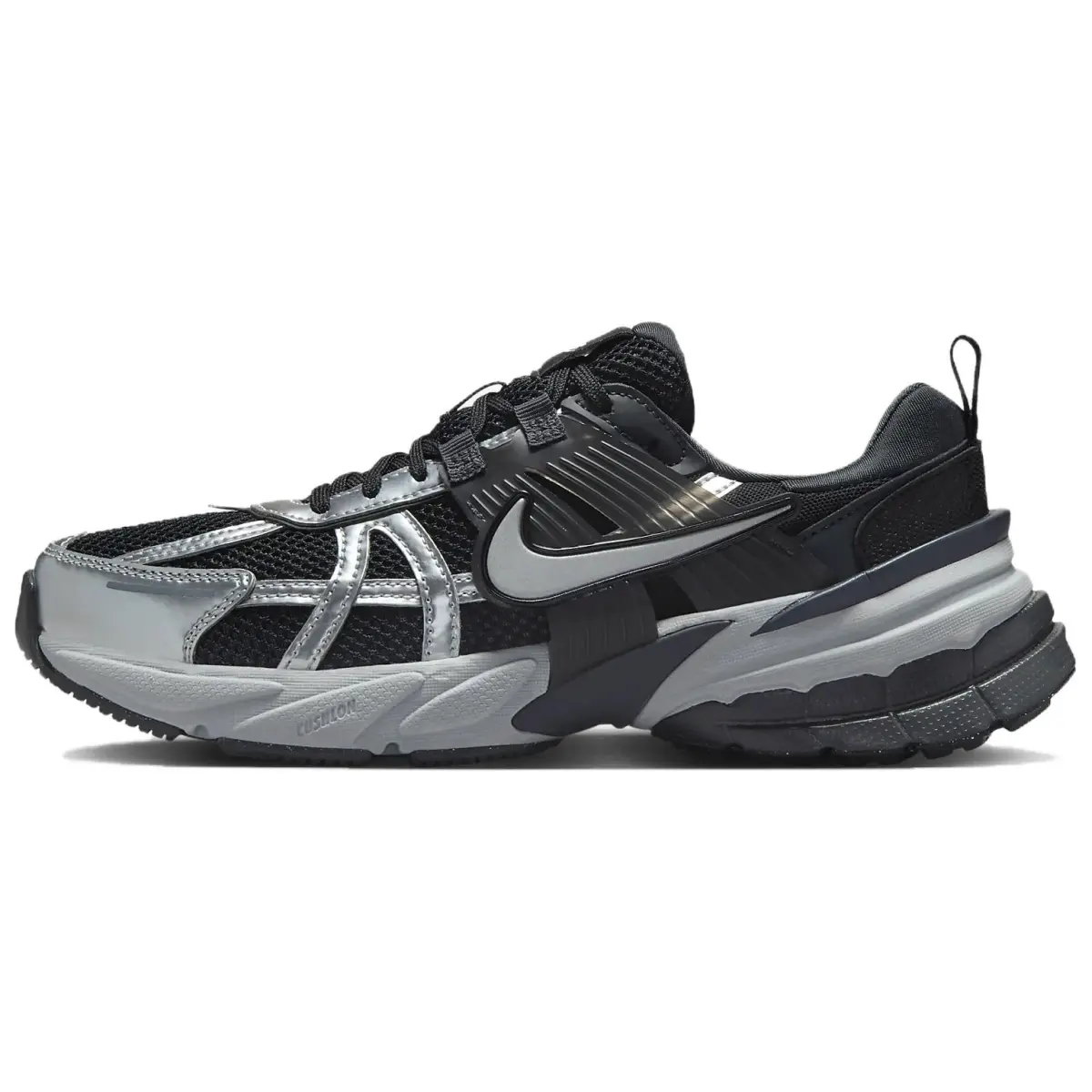 Nike V2K Run Black Metallic Silver Women's