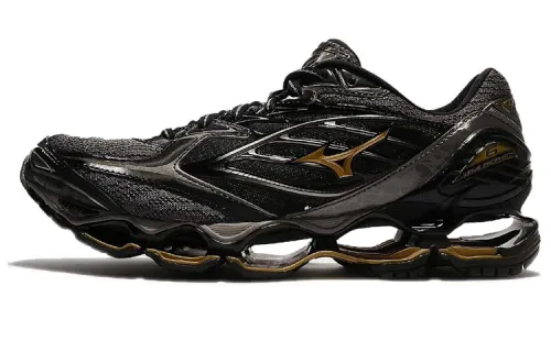Mizuno Prophecy 6 Wave Abrasion Resistant Low top Running Shoes Men's Black Gold