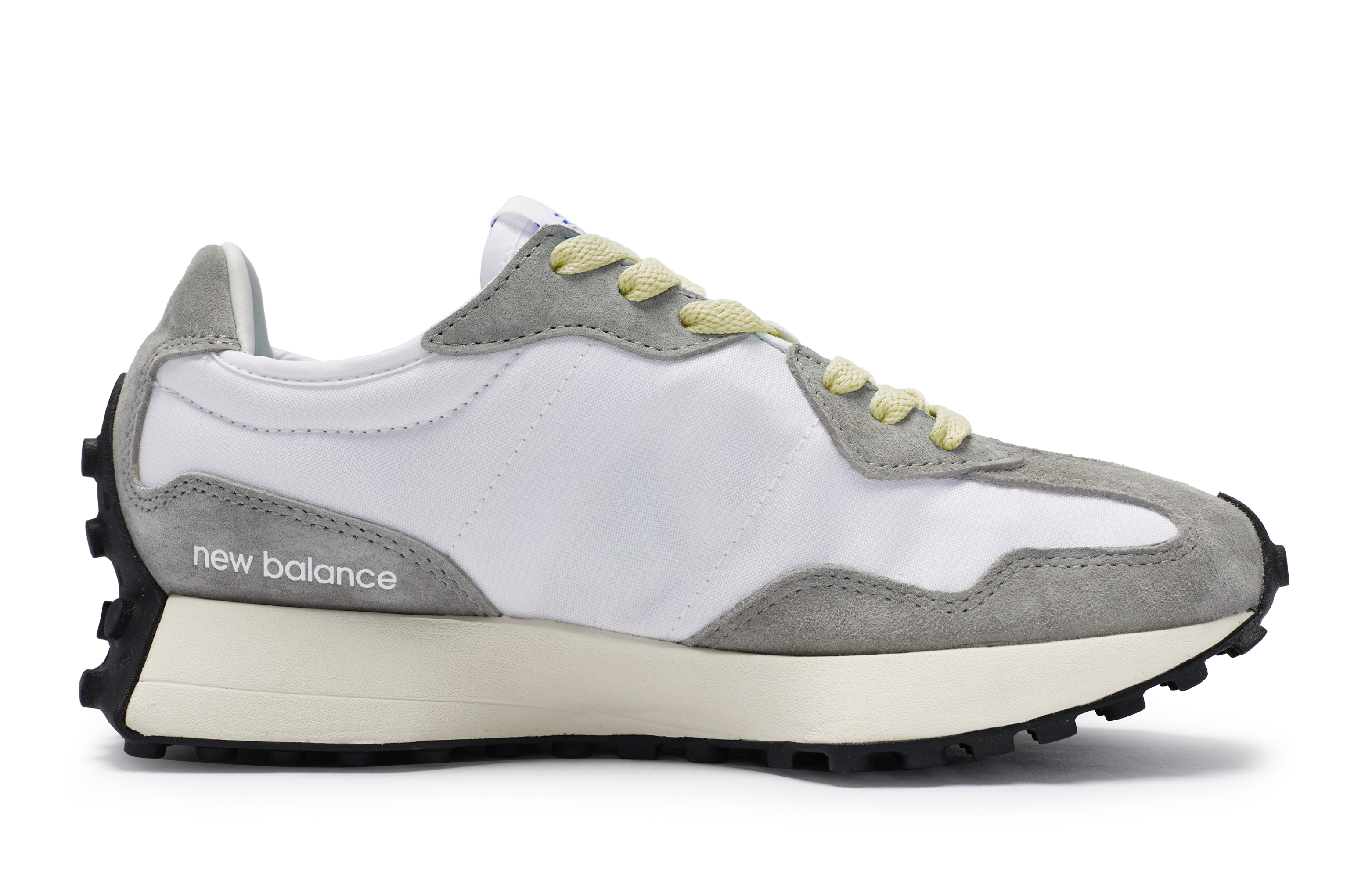 New Balance NB 327 Cushioning Slip Resistant Breathable Low top Running Shoes Unisex Yuanzu Gray Rice Yellow