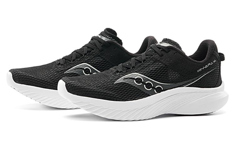 Saucony Kinvara Elite 14 Mesh Slip Resistant, Abrasion Resistant, Breathable Low top Running Shoes Men's Black White