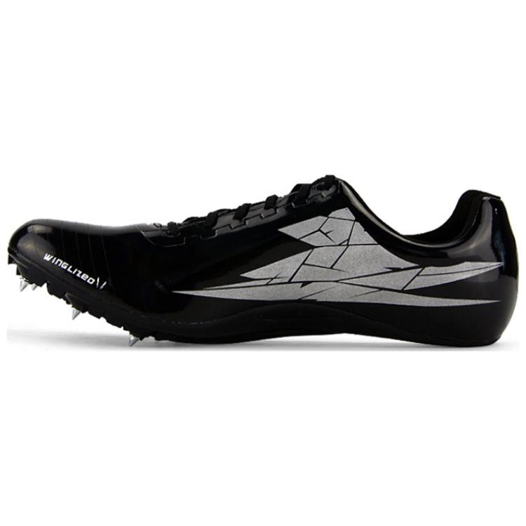 Winglized Slip Resistant Abrasion Resistant Low top Sprint Running Shoes Unisex Obsidian Black