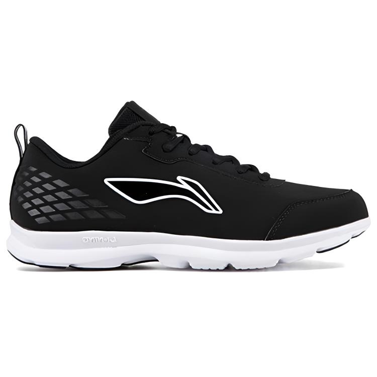 Li Ning Comfortable Low top Running Shoes Unisex Black White