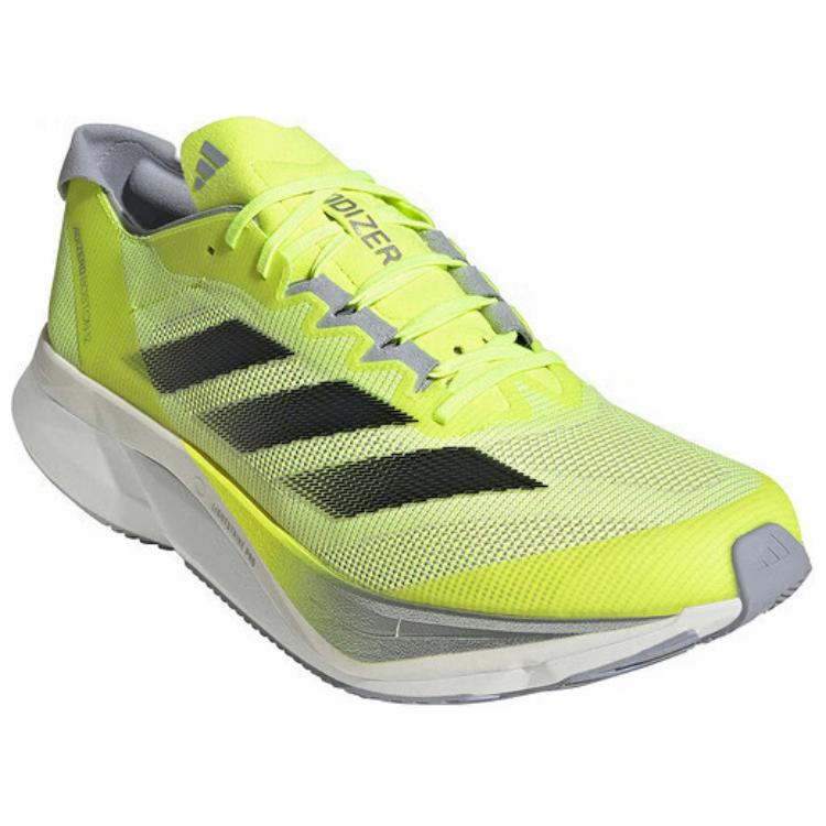 Adidas Adizero Boston 12 Lucid Lemon Core Black Silver Metallic