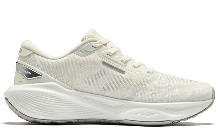 Erke Cushioning Breathable Rebound Low top Training Running Shoes Women’s Microcrystal White Bright Silver
