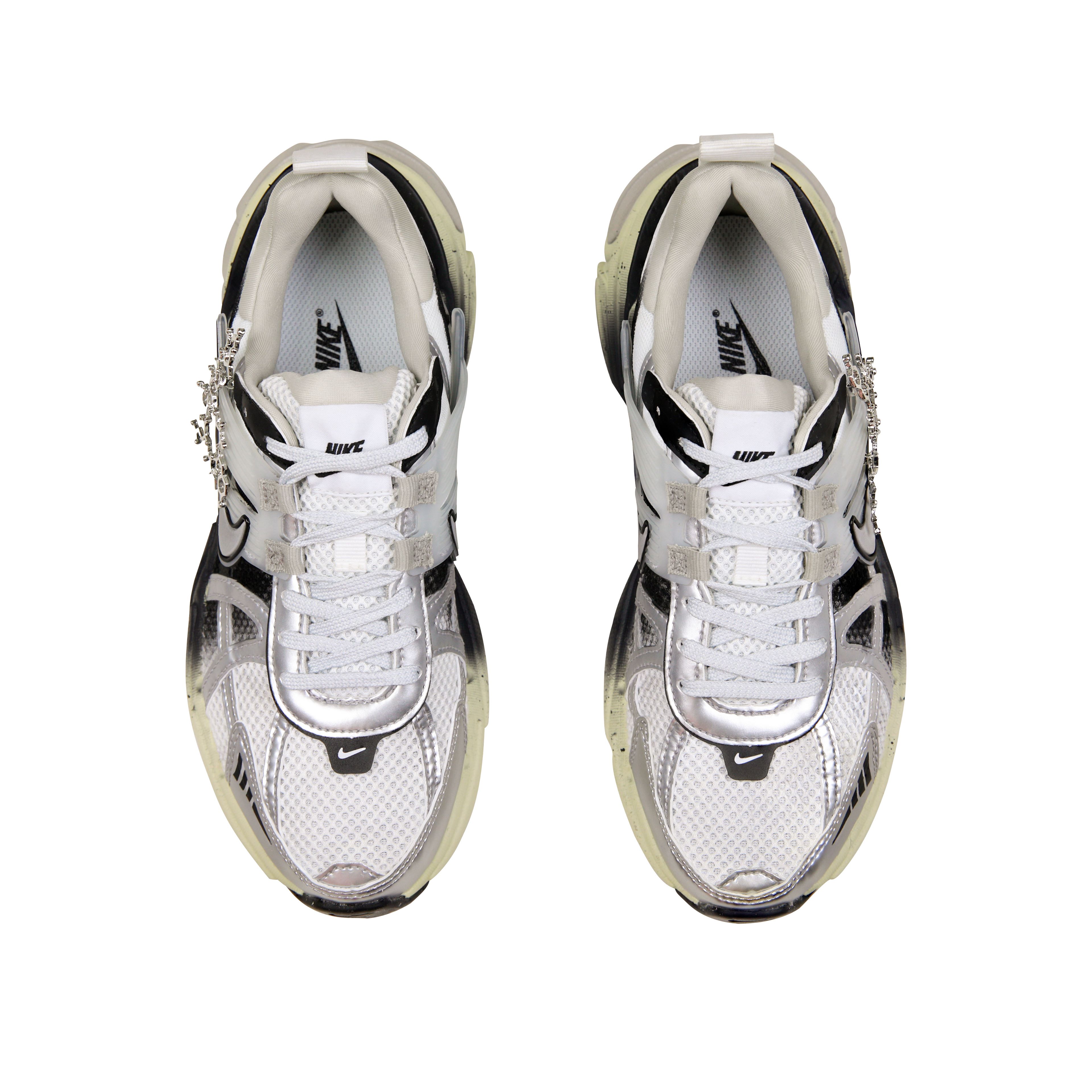 Nike V2K Run Slip Resistant, Breathable, Lightweight Low top Casual Running Shoes Women’s White Silver Black
