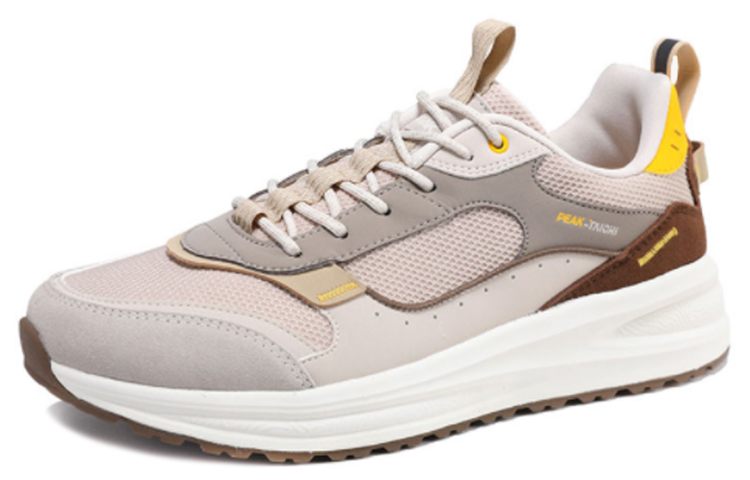PEAK Slip Resistant Abrasion Resistant Slip Resistant Abrasion Resistant Low top Running Shoes Men’s Ivory Yellow