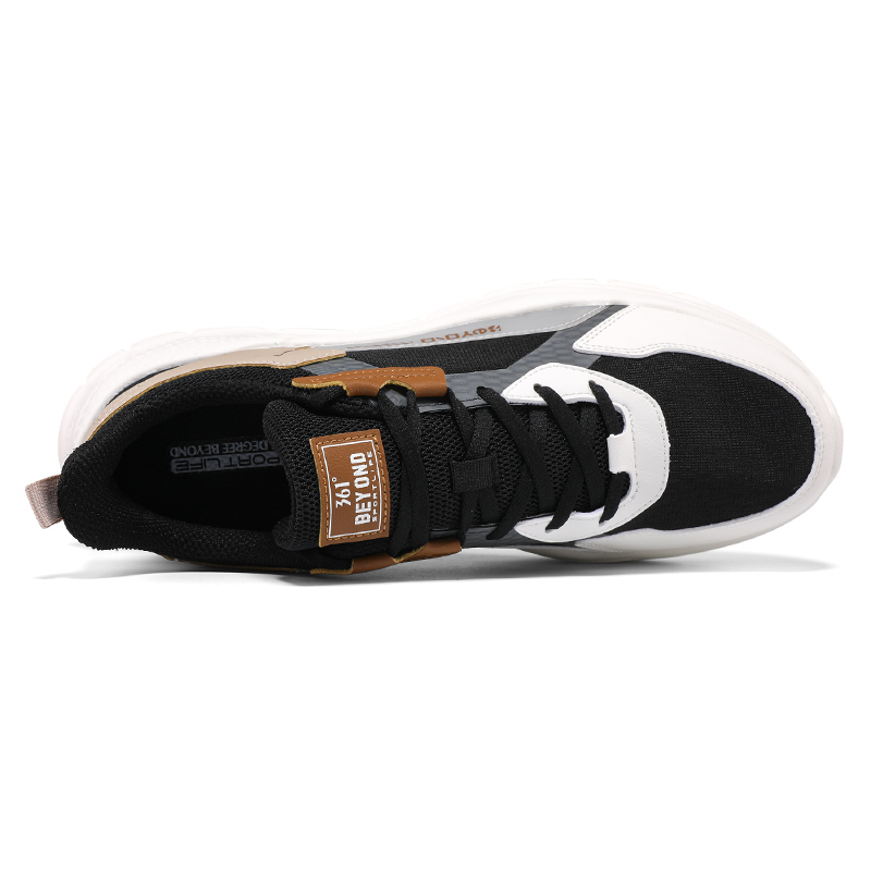 361° Breathable Rebound Breathable And Resilient Low top Casual Running Shoes Men’s Black Umber