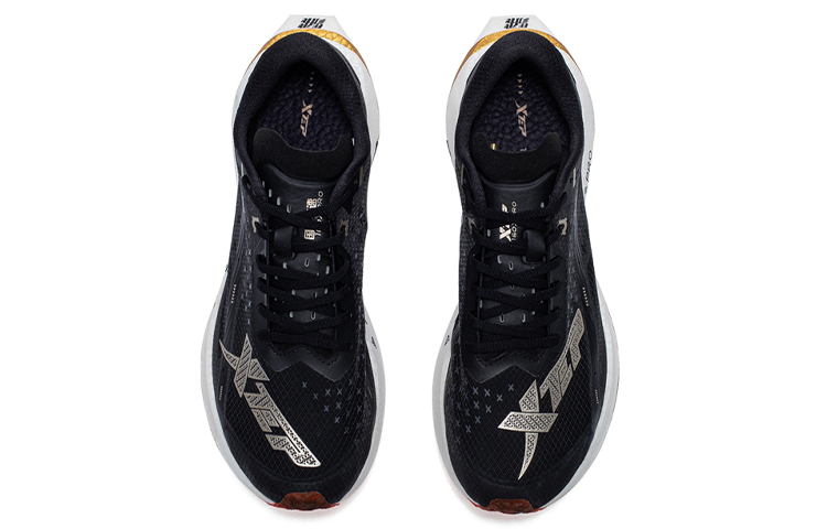 XTEP 160X 2.0 Pro Fabric Cushioning Slip Resistant Abrasion Resistant Breathable Low top Running Shoes Men’s Black