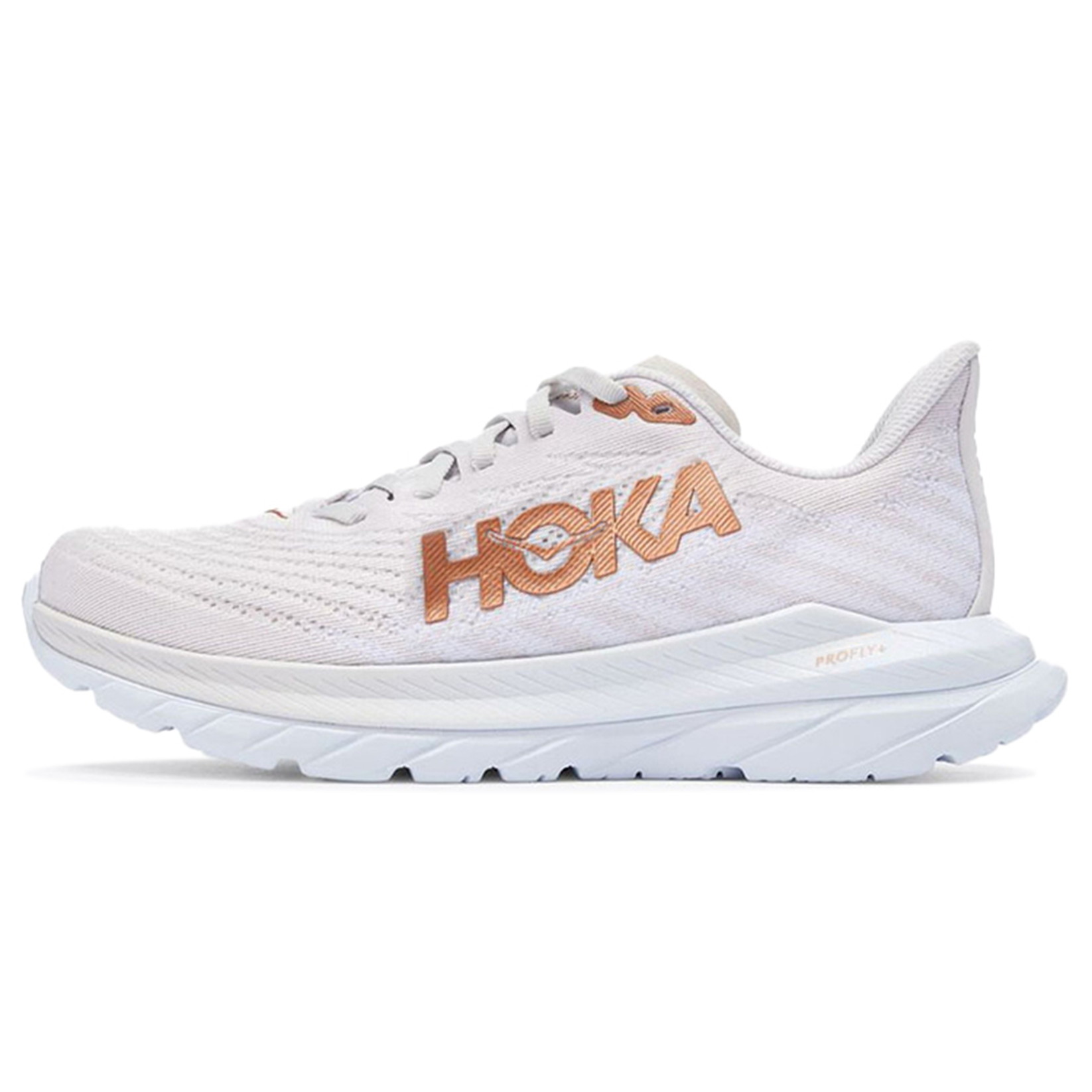 Мужские кроссовки HOKA Mach 5 (бело-золотые)