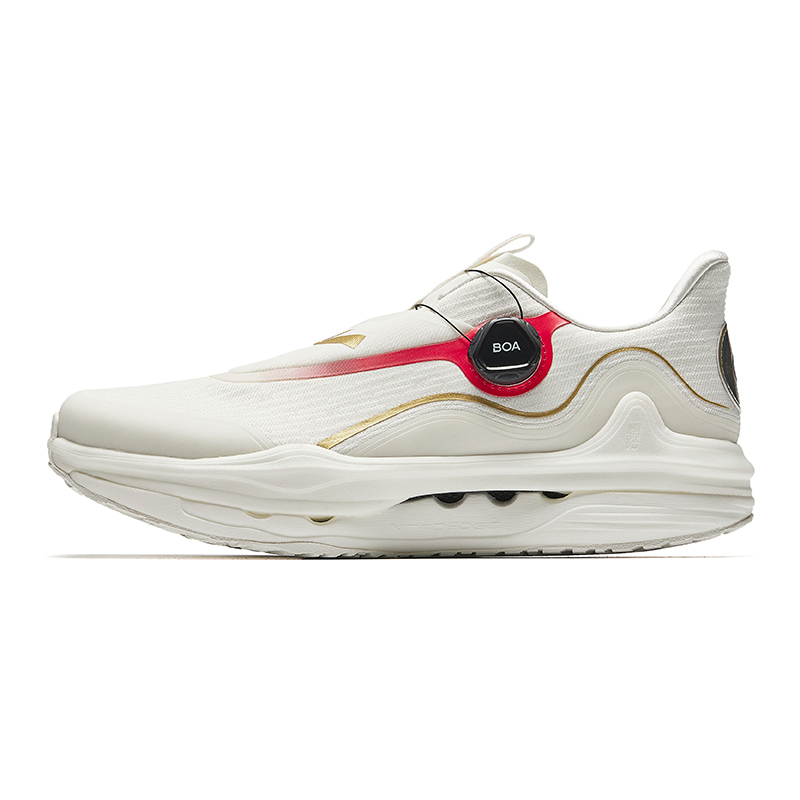 Anta Champion All Weather Collection Fabric Cushioning Slip Resistant Low top Running Shoes Men’s Ivory White