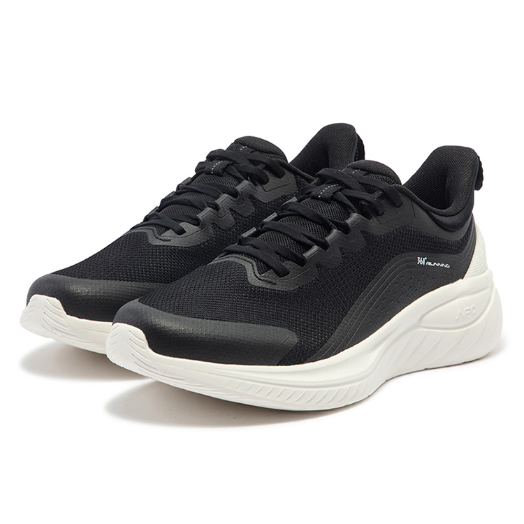 361° Slip Resistant Abrasion Resistant Low top Running Shoes Men’s Black White