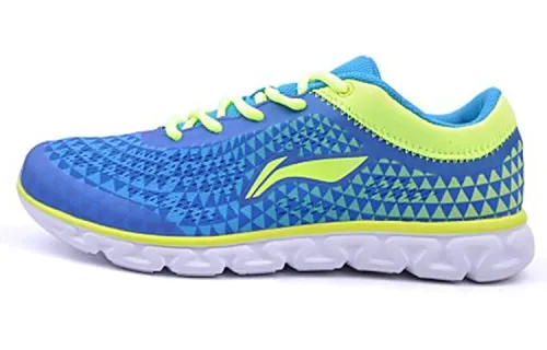 Li Ning Cushioning Breathable Abrasion Resistant Slip Resistant Low top Running Shoes Men's White Blue Green