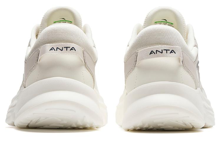 Anta Comfortable Slip Resistant, Abrasion Resistant, Breathable Low top Running Shoes Men’s Beige