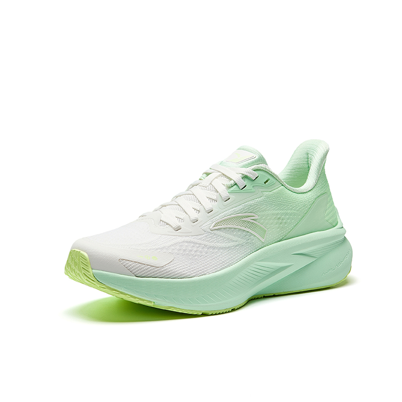 Anta Cushioned Slip-Resistant Breathable Lightweight Height Increasing Low-Top Casual Running Shoes Women’s White Green