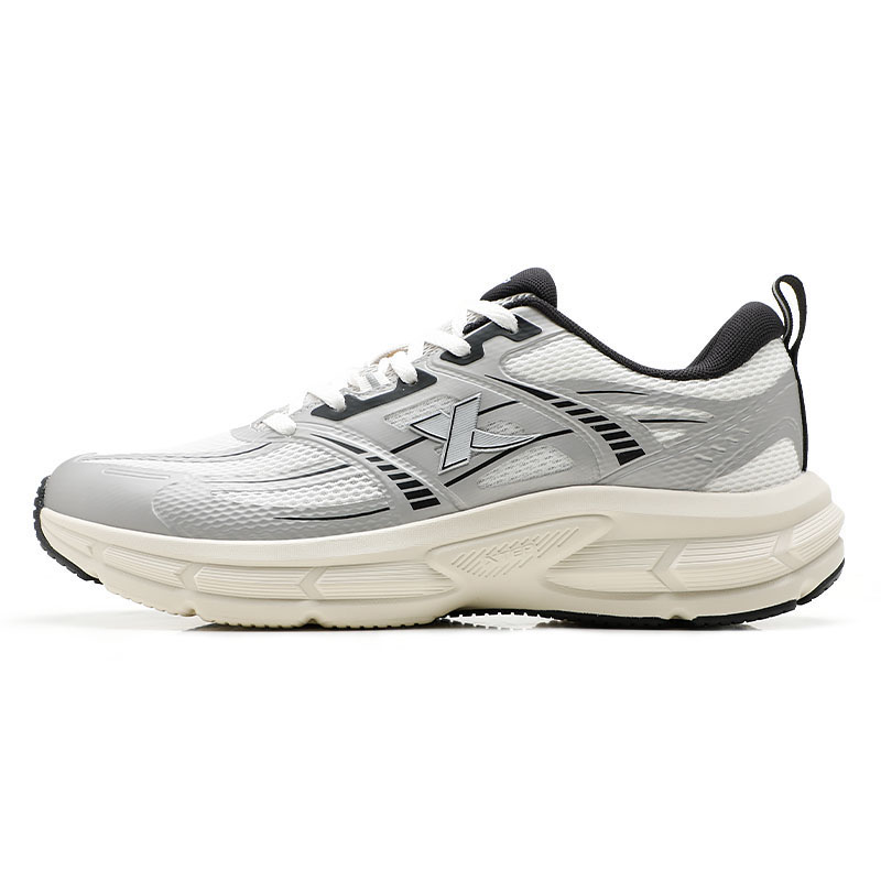 XTEP Cushioning Breathable Support Cushioning Breathable Support Low top Casual Running Shoes Men’s Silver Sail White