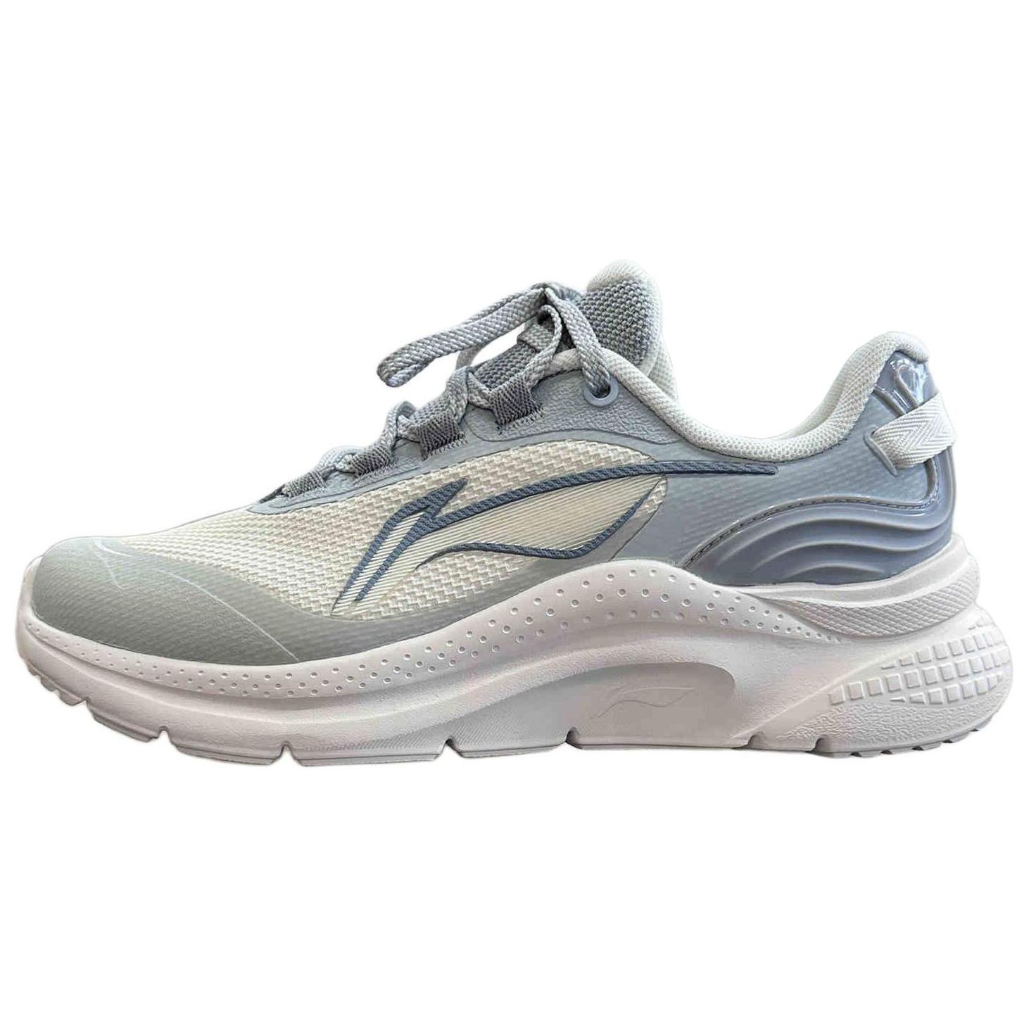 Li Ning Slip Resistant Abrasion Resistant Low top Casual Running Shoes Women’s White Gray
