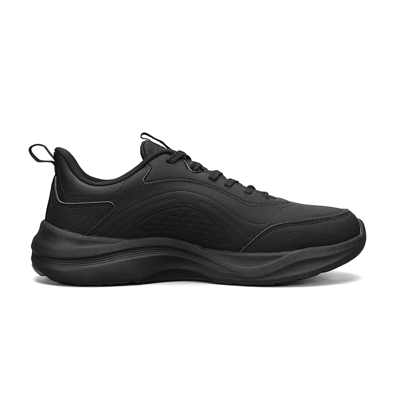 PEAK Cushioning Slip Resistant Abrasion Resistant Running Shoes Men’s All Black
