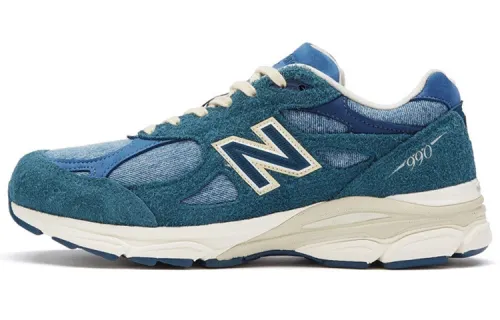 Levi’s x New Balance NB 990 V3 retro versatile low-top casual running shoes for men and women, denim blue, American made