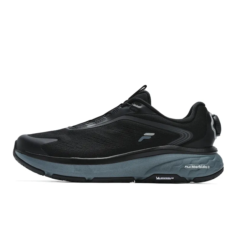 FILA BOA NUVOLE 2 Abrasion Resistant Breathable Low top Running Shoes Men's Black