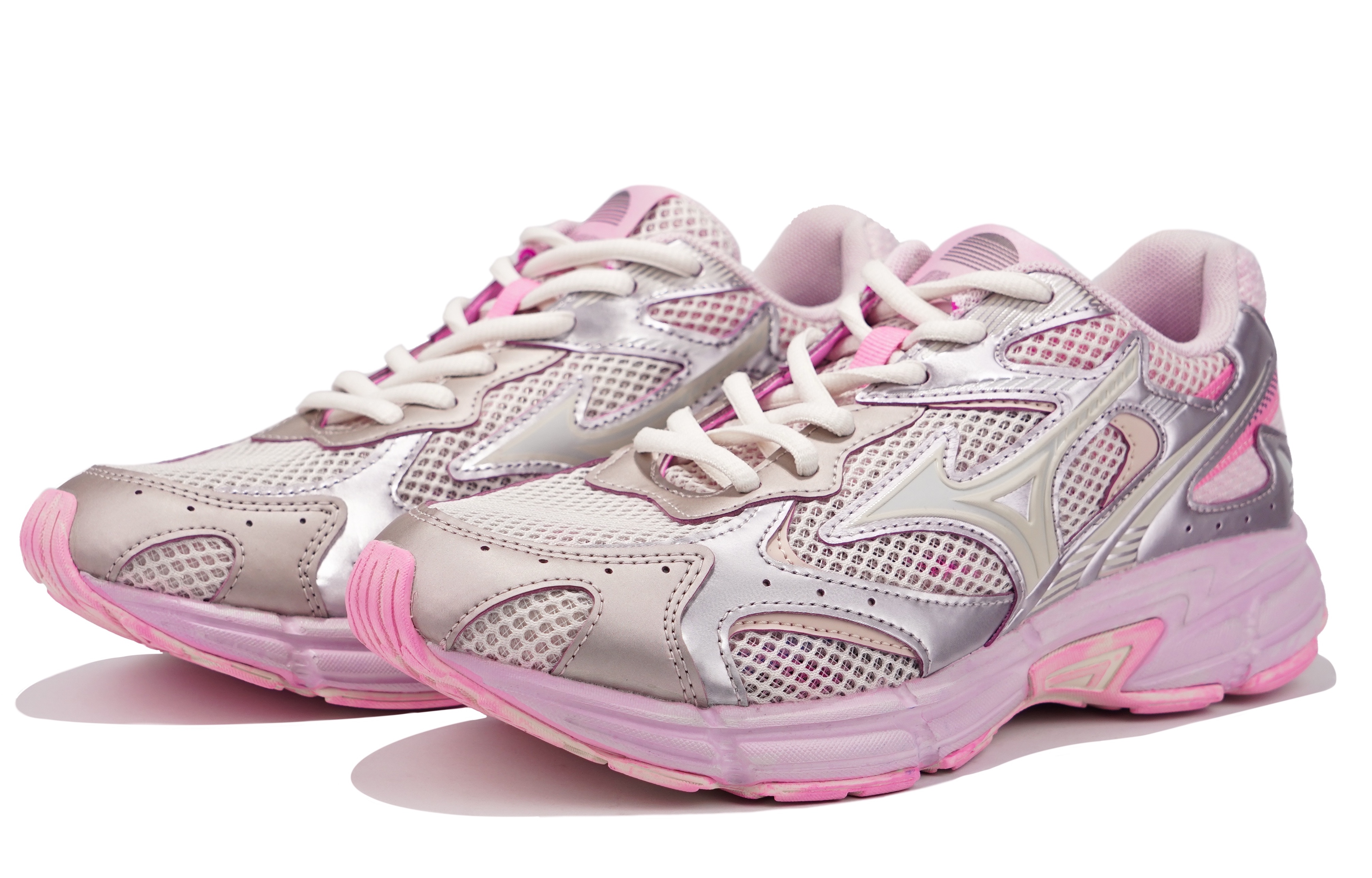 Mizuno Speed 2K Low top Running Shoes Unisex Silver Pink