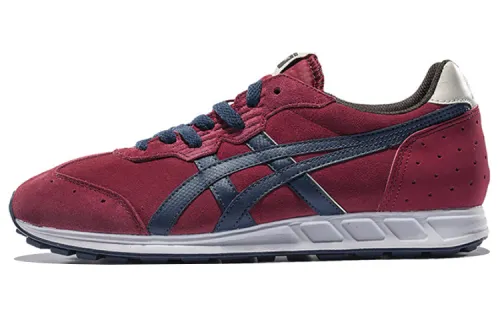 Onitsuka Tiger T Stormer Comfortable Abrasion Resistant Low top Running Shoes Unisex Burgundy