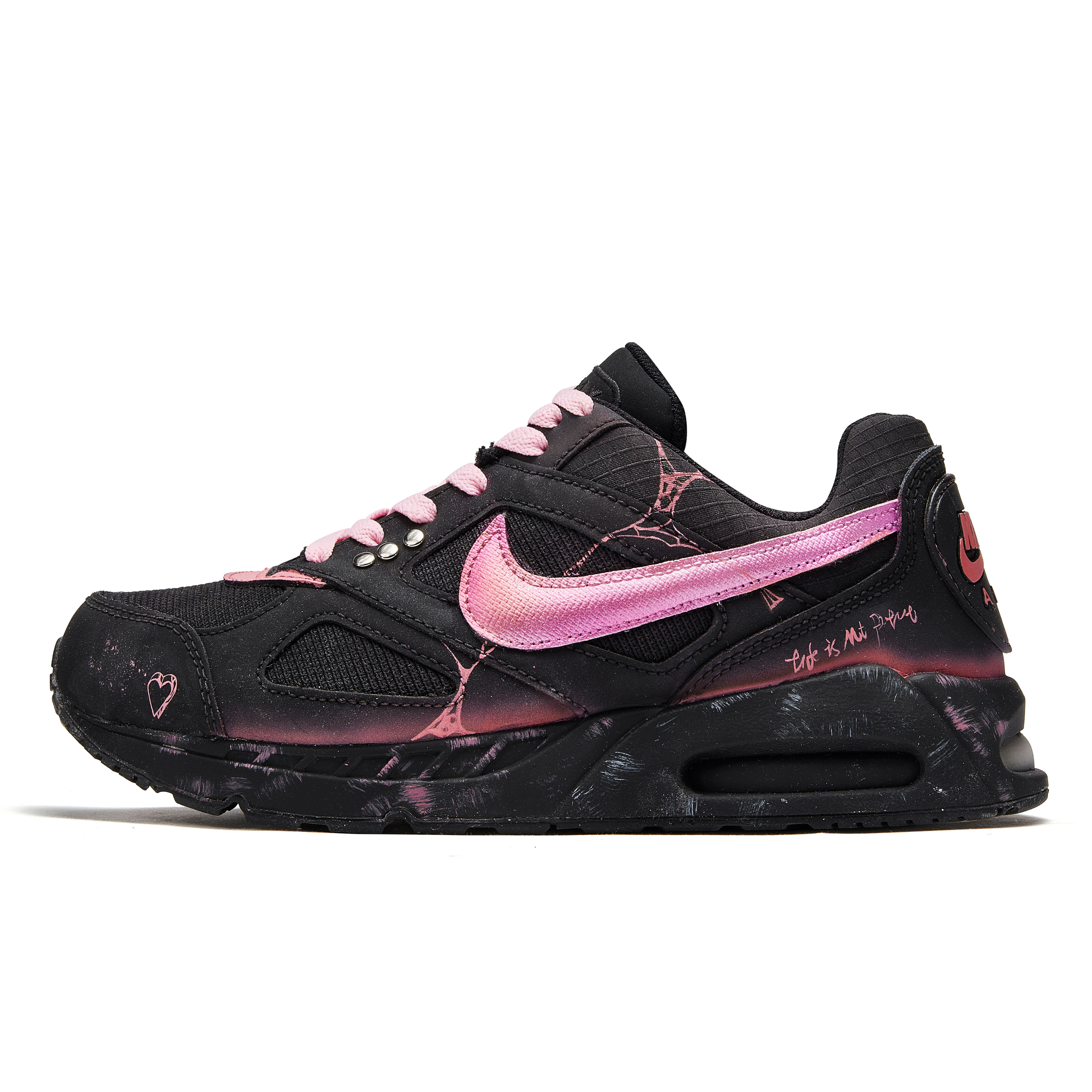Nike Air Max Ivo Slip Resistant Slip Resistant Low top Running Shoes Women’s Black Pink