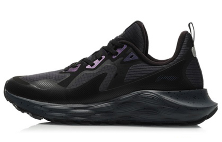 Li Ning Cloud Shield Cushioning Slip Resistant Abrasion Resistant Low top Running Shoes Men's Black