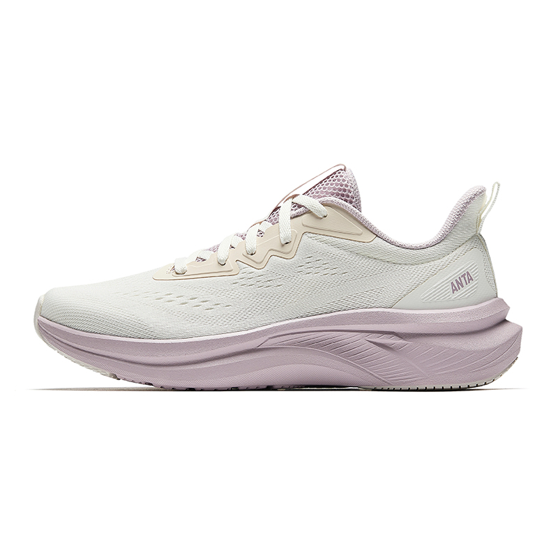 Anta Slip Resistant, Abrasion Resistant, Breathable Low top Casual Running Shoes Women’s White Pink