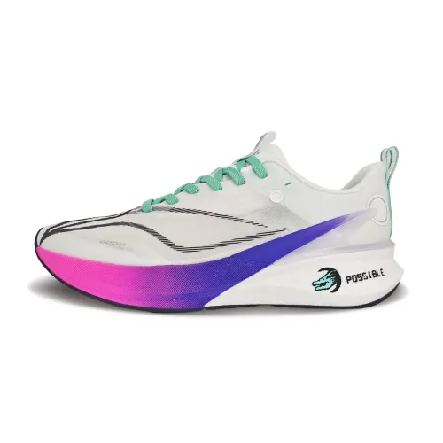 Li Ning Red Hare 8PRO Cushioning Slip Resistant Breathable Low top Casual Running Shoes Unisex White Pink