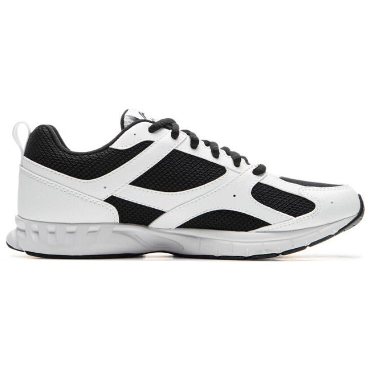 Li Ning Fabric Cushioning Slip Resistant Abrasion Resistant Breathable Low top Running Shoes Women’s White Black