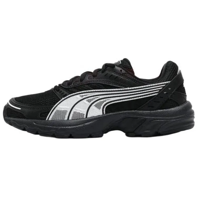 PUMA Axis Slip Resistant And Breathable Low top Casual Running Shoes Unisex Black Silver