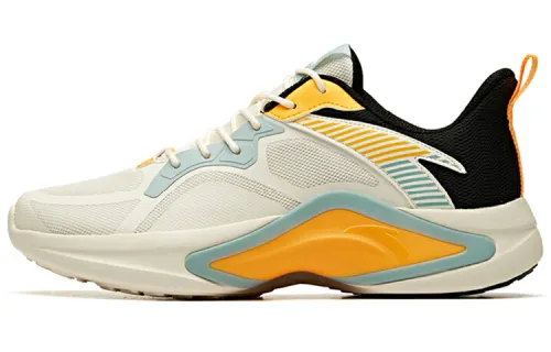 Anta Casual Cushioning Lightweight Abrasion Resistant Slip Resistant Low top Running Shoes Men's White Blue Orange