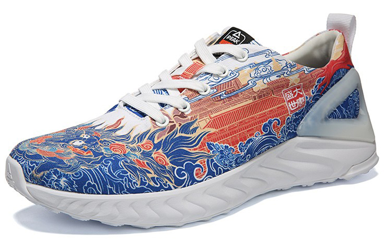IDX x PEAK Da Tang Shengshi Comfortable Low top Running Shoes Women’s Blue Orange