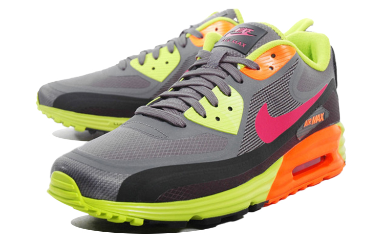 Мужские кроссовки Nike Air Max Lunar (серый / зеленый) — Серый / зелёный — фото 2