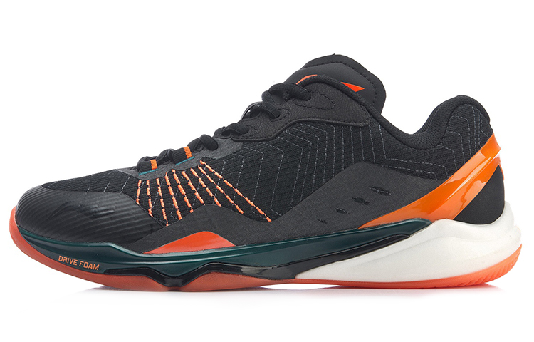 Li Ning Sun Wukong Sports Cushioning Slip Resistant Cushioning Slip Resistant Low top Running Shoes Unisex Black Orange