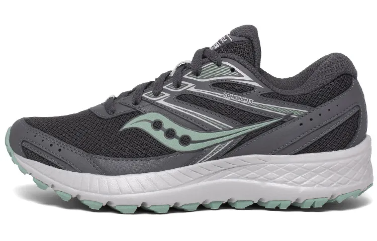 Saucony Cohesion 13 Running Shoes Women's Low Top Dark Gray Mint Green