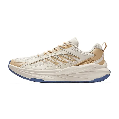 Anta Running Collection Slip Resistant Abrasion Resistant Low top Casual Running Shoes Men's Beige Brown