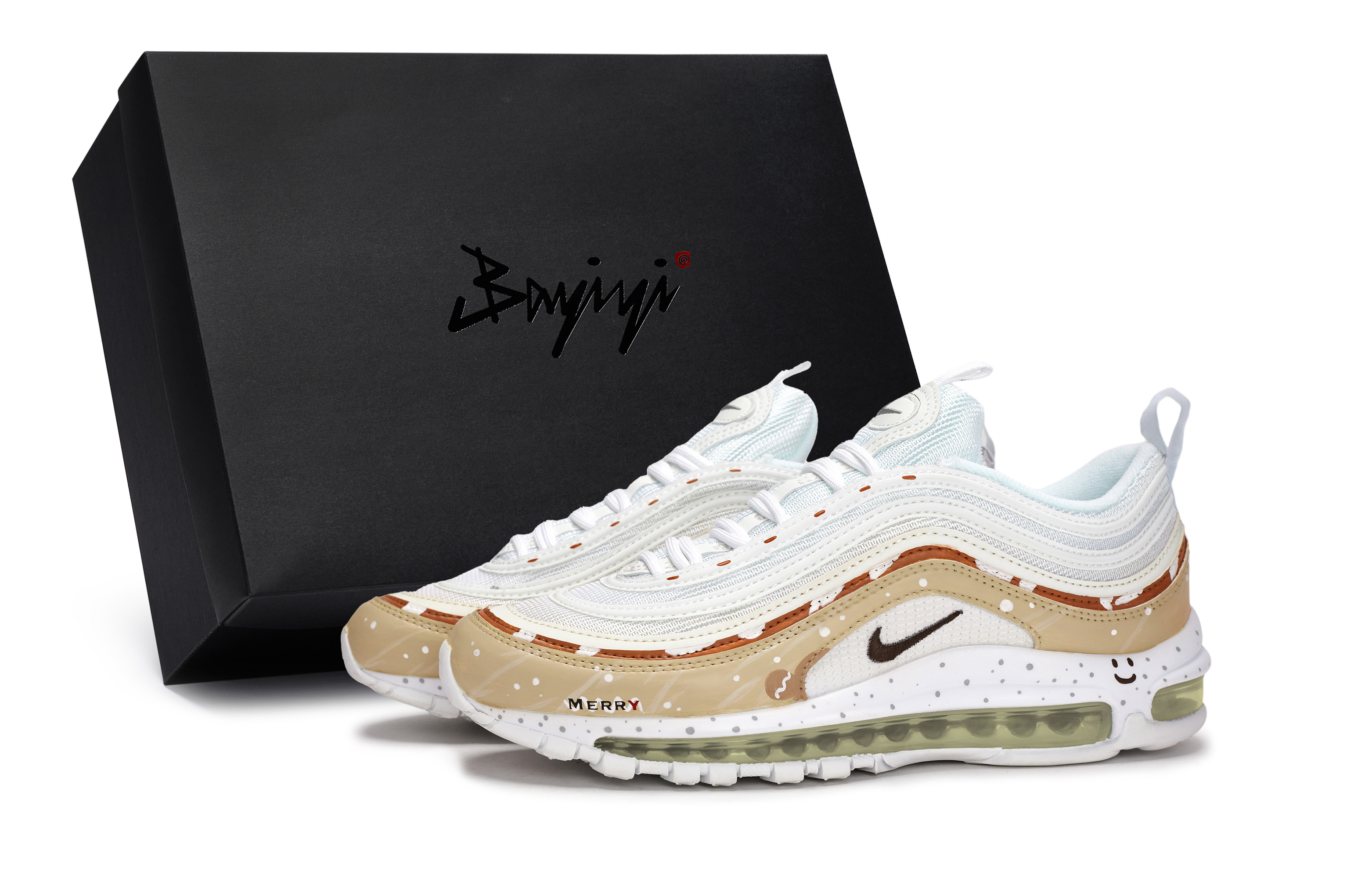 Nike Air Max 97 Abrasion Resistant Low top Running Shoes Unisex White