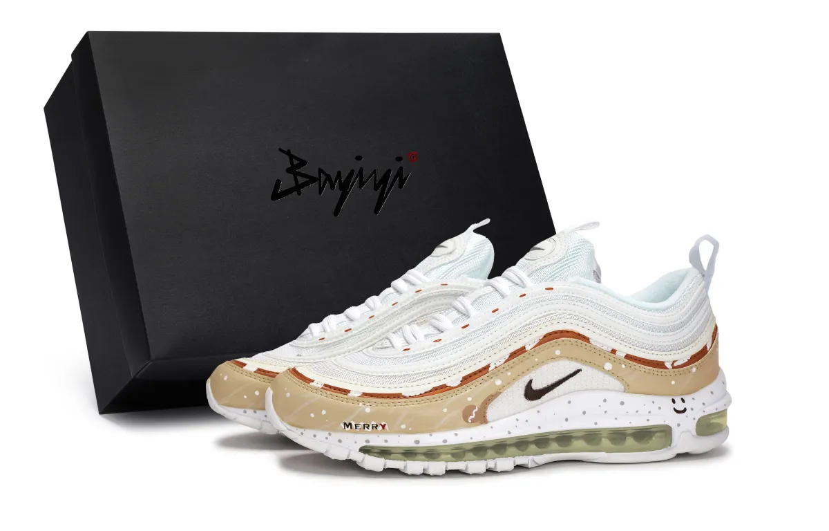 Nike Air Max 97 Abrasion Resistant Low top Running Shoes Unisex White