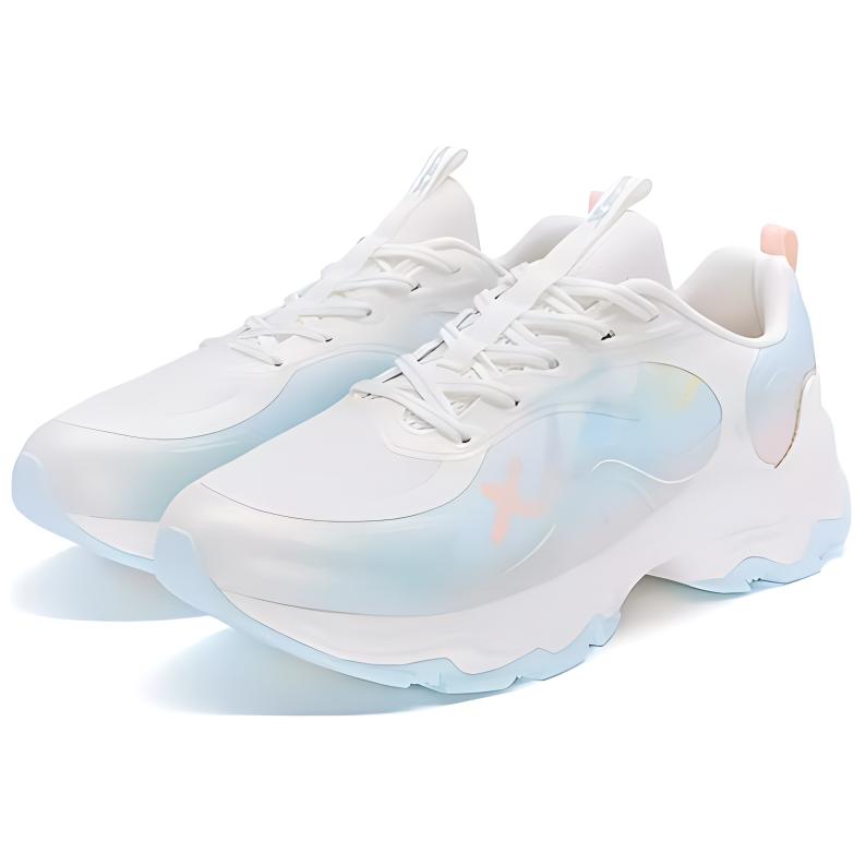 XTEP Manchester Dance Cushioning, Wear Resistant Low top Running Shoes Women’s White Blue Pink