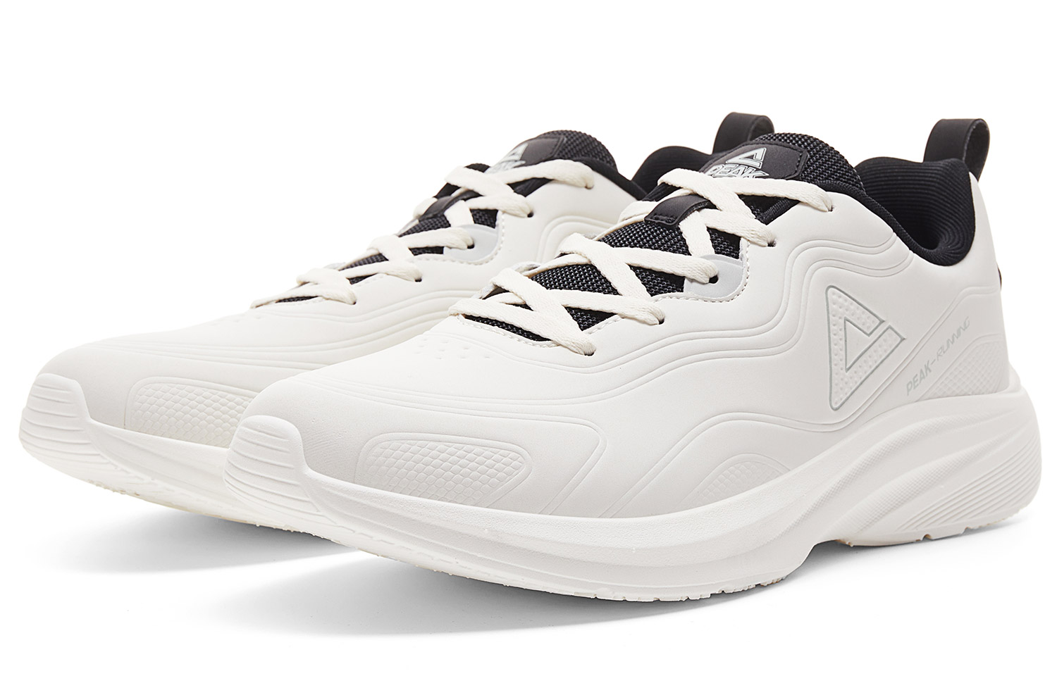 PEAK Cushioning Coverage Abrasion Resistant Lightweight Slip Resistant Low top Running Shoes Men’s White