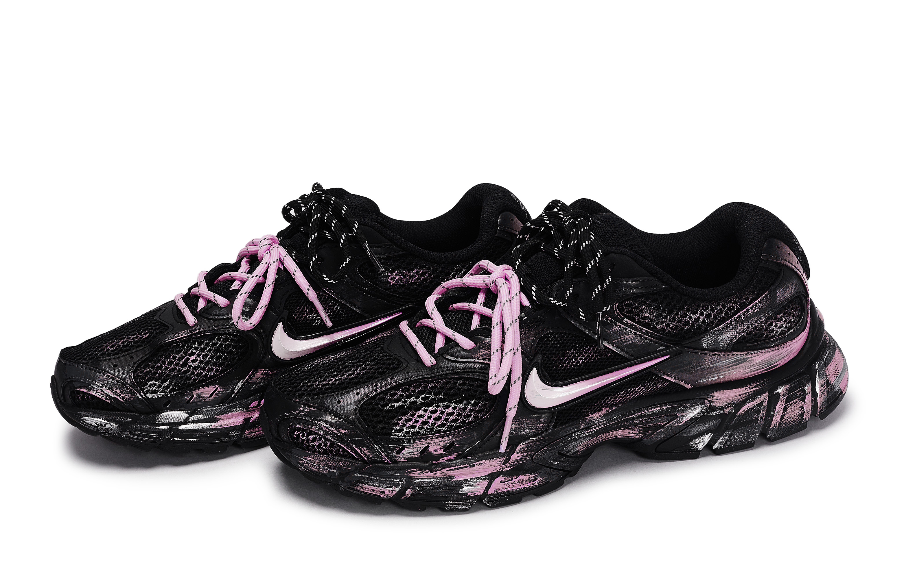 Nike V5 RNR Abrasion Resistant Low top Running Shoes Men’s Black Pink Silver