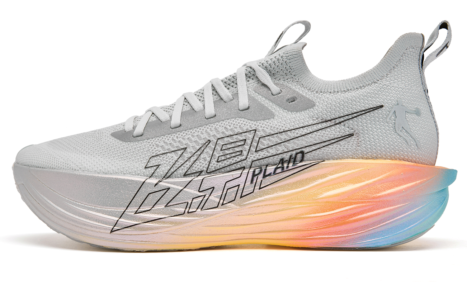 Jordan Flying Shadow PLAID 1.5 full-length carbon plate racing shock-absorbing anti-slip wear-resistant low-top PROHP-rebound technology marathon running shoes men's gray silver jelly orange