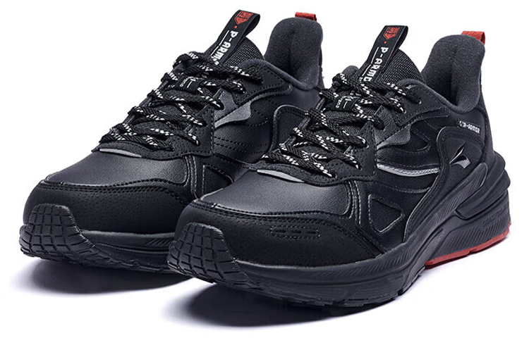 361° Abrasion Resistant Waterproof Lightweight Low top Running Shoes Men’s Black Red