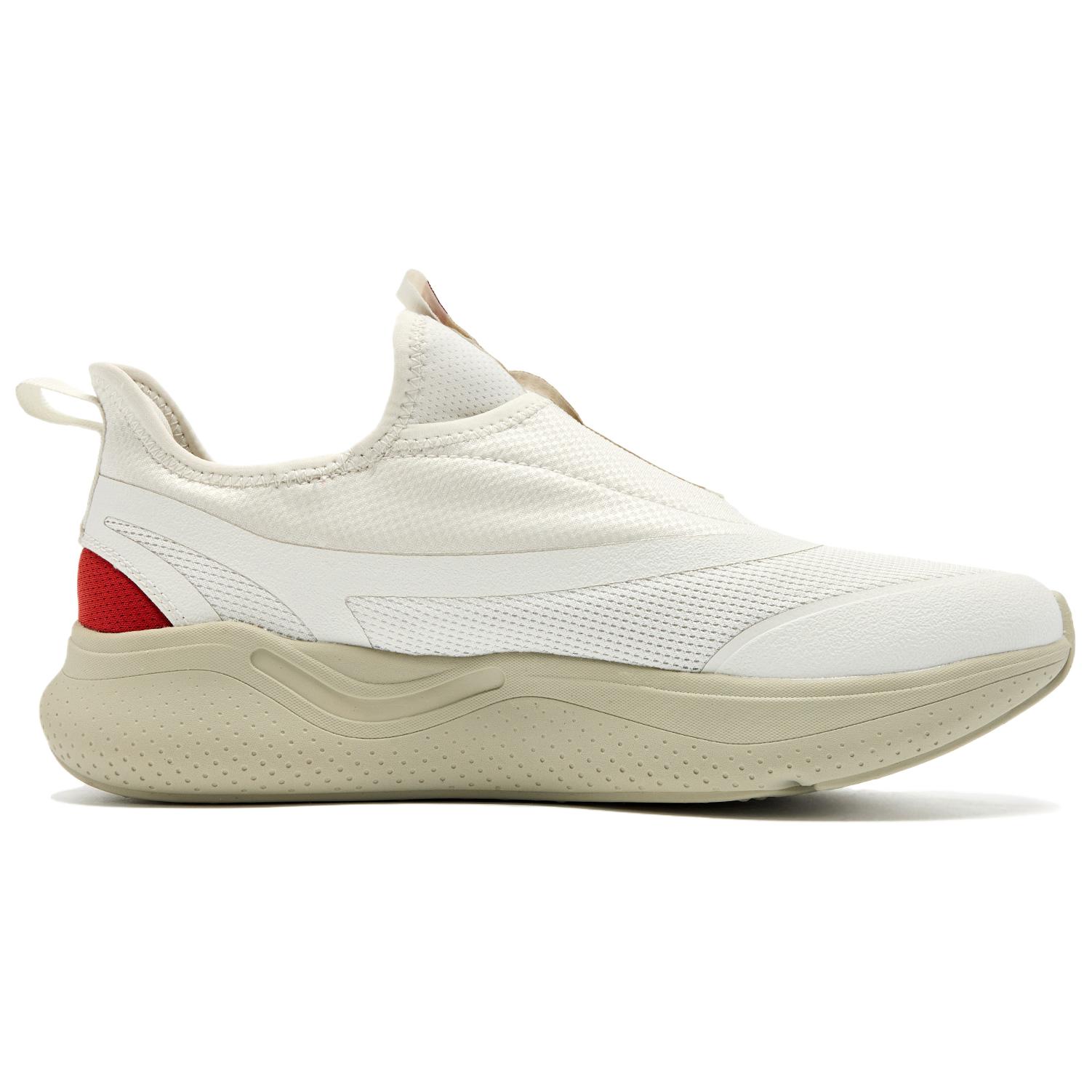 QIAODAN Running Shoes Men’s Low Top Birch White, Red Birch