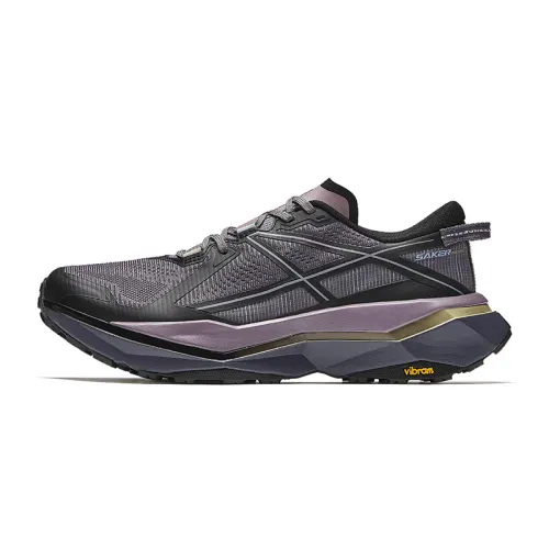 Anta Peregrine Falcon 2 Slip Resistant Abrasion Resistant Low top Carbon Plate Running Shoes Men's Black Purple