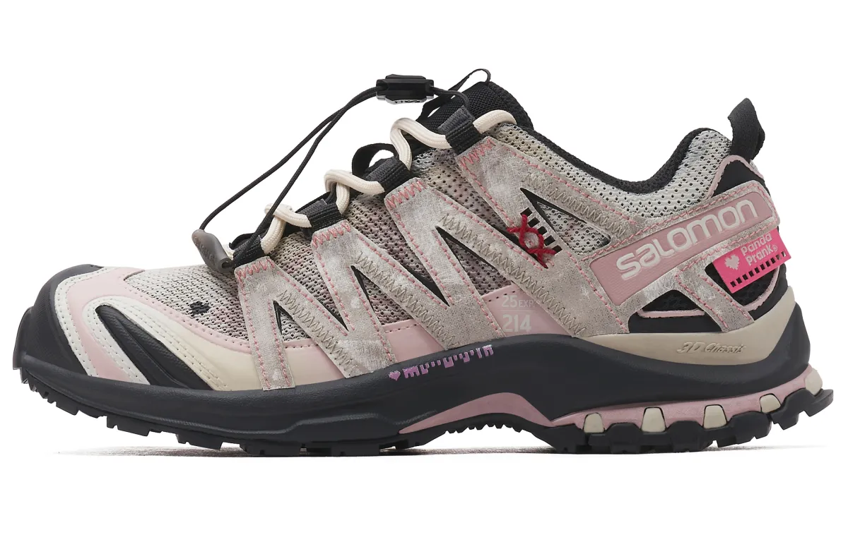 SALOMON XA PRO 3D LA YAUTE Slip Resistant Abrasion Resistant Low top Running Shoes Unisex Brown Pink