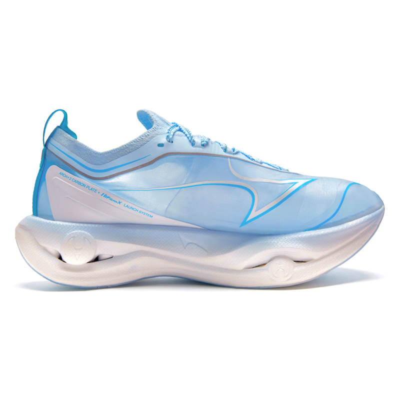 HEALTH Abrasion Resistant, Breathable, Lightweight Low top Carbon Plate Running Shoes Unisex Mirror Blue
